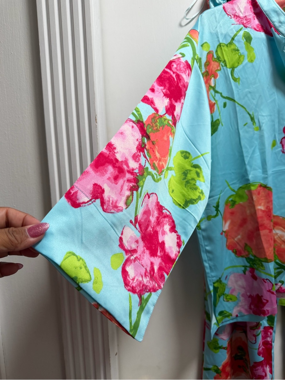 NWT NATORI Floral Charm Top Bottom Pajama Set Sz S Elegant Classic Luxurious - Picture 4 of 16